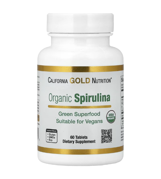 California Gold Nutrition, Organic Spirulina, 60 Tablets in Pakistan