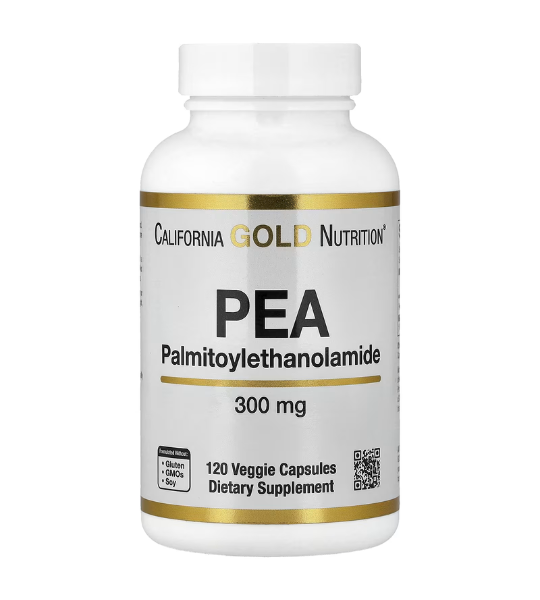 California Gold Nutrition, PEA (Palmitoylethanolamide), 300 mg, 120 Veggie Capsules in Pakistan