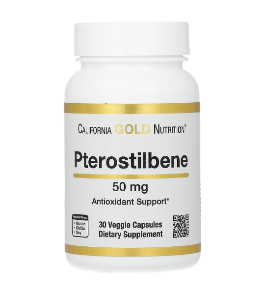 California Gold Nutrition, Pterostilbene, 50 mg, 30 Veggie Capsules in Pakistan