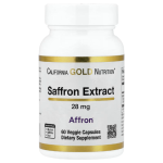California Gold Nutrition, Saffron Extract with Affron®, 28 mg, 60 Capsules in Pakistan
