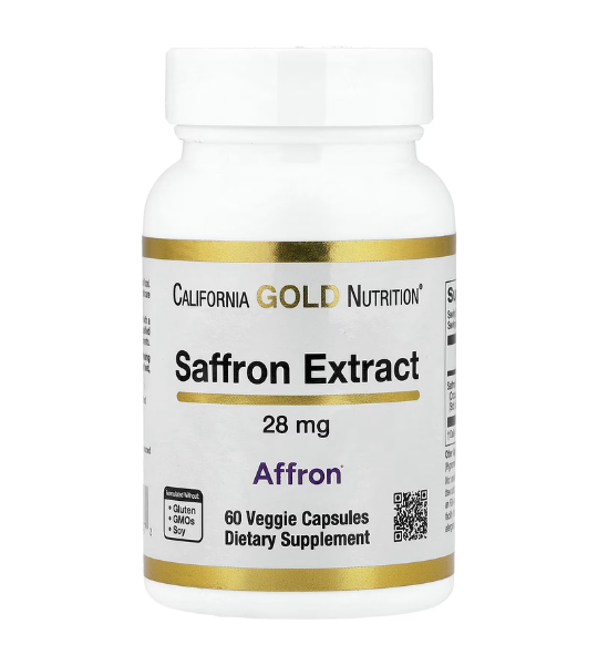 California Gold Nutrition, Saffron Extract with Affron®, 28 mg, 60 Capsules in Pakistan