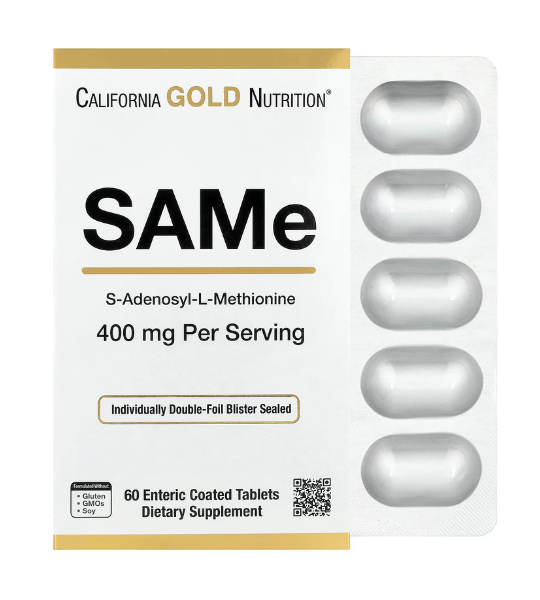 California Gold Nutrition, SAMe, Disulfate Tosylate, 400 mg, 60 Enteric Coated Tablets in Pakistan