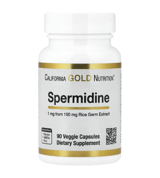 California Gold Nutrition, Spermidine, Rice Germ Extract, 1 mg, 90 Veggie Capsules in Pakistan