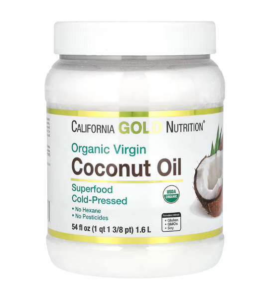 California Gold Nutrition, Superfoods, Cold Pressed Organic Virgin Coconut Oil, 54 fl oz (1.6 L) in Pakistan