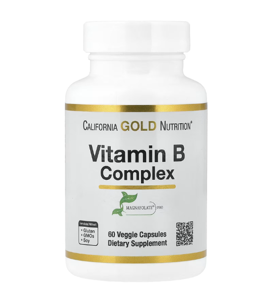California Gold Nutrition, Vitamin B Complex with Folate, Biotin, 60 Capsules in Pakistan