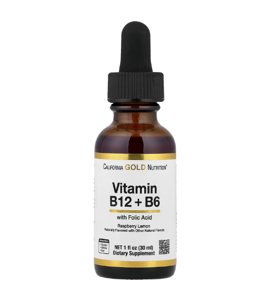 California Gold Nutrition, Vitamin B12 as Cyanocobalamin & Vitamin B6 1 fl oz (30 ml) in Pakistan