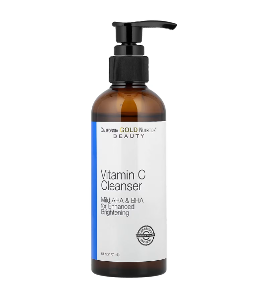California Gold Nutrition, Vitamin C Cleanser, Enhanced Brightening Gel Cleanser, 6 fl oz (177 ml) in Pakistan