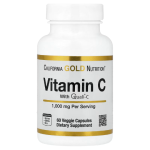 California Gold Nutrition, Vitamin C, Quali®-C, 1,000 mg, 60 Veggie Capsules in Pakistan