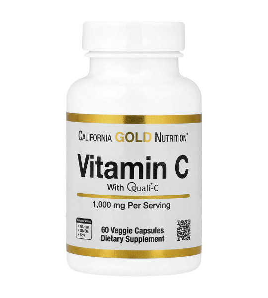California Gold Nutrition, Vitamin C, Quali®-C, 1,000 mg, 60 Veggie Capsules in Pakistan