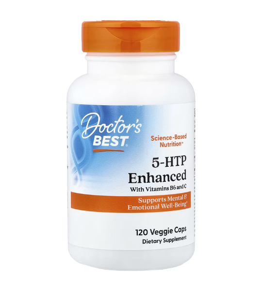 Doctor's Best, 5-HTP, Enhanced with Vitamins B6 and C, 120 Veggie Caps in Pakistan
