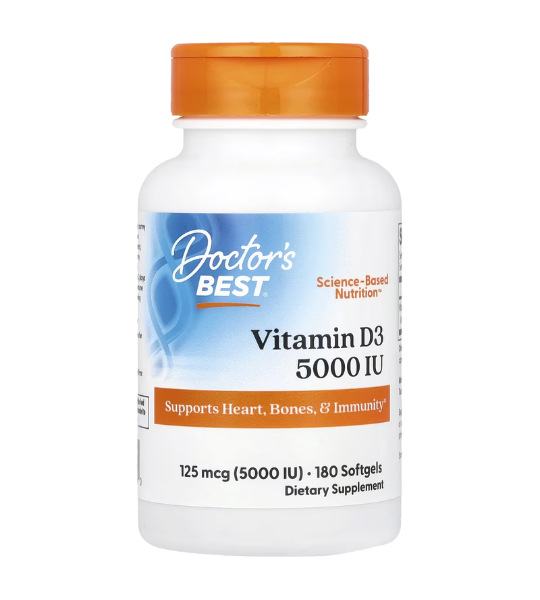 Doctor's Best, Vitamin D3, 125 mcg (5,000 IU), 180 Softgels in Pakistan
