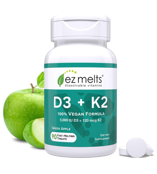 EZ Melts Vitamin D3 + K2 - Quick Melt Tablets in Pakistan