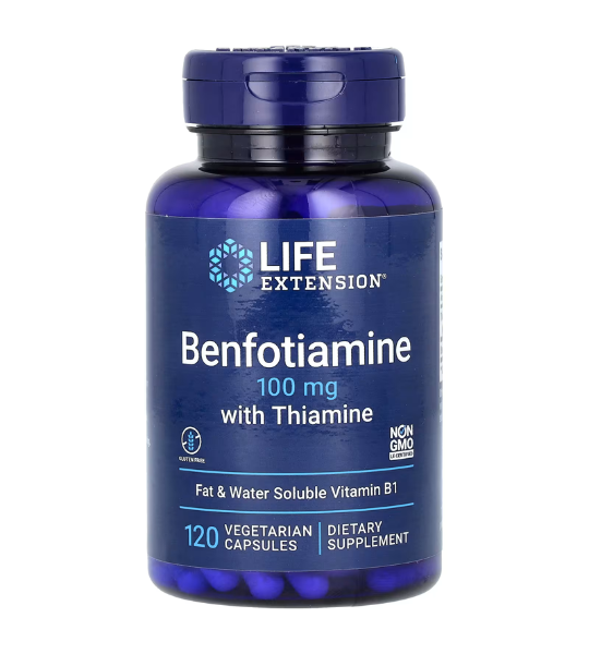Life Extension, Benfotiamine with Thiamine, 100 mg, 120 Vegetarian Capsules in Pakistan