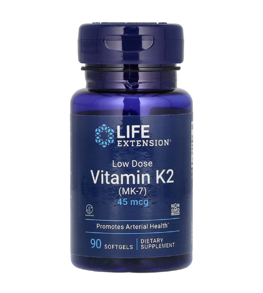 Life Extension, Low Dose Vitamin K2 (MK-7), 45 mcg, 90 Softgels in Pakistan