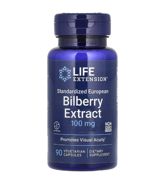 Life Extension, Standardized European Bilberry Extract, 100 mg, 90 Vegetarian Capsules in Pakistan