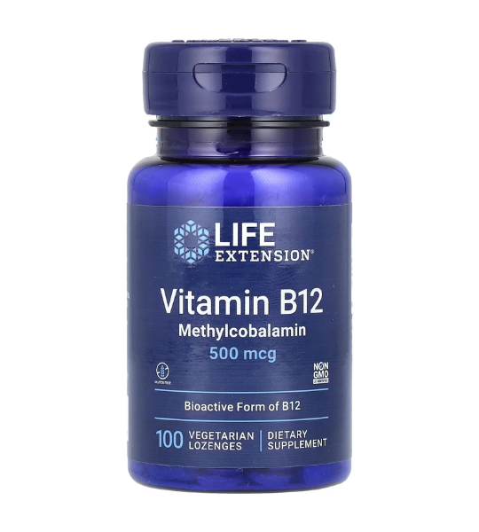 Life Extension, Vitamin B12, Methylcobalamin, 500 mcg, 100 Vegetarian Lozenges in Pakistan