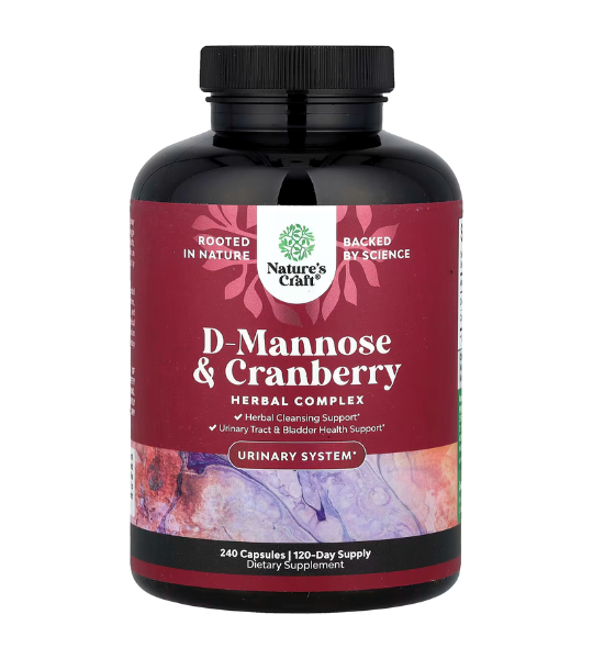 Nature's Craft, D-Mannose & Cranberry, 240 Capsules in Pakistan