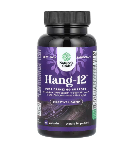 Nature's Craft, Hang-12, Post Drinking Support, 60 Capsules in Pakistan