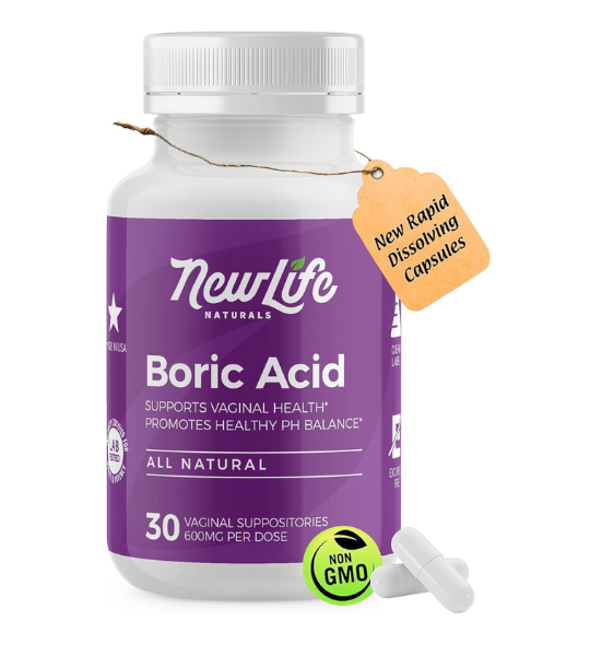 NewLife Naturals - Boric Acid Suppositories 600mg Capsules in Pakistan