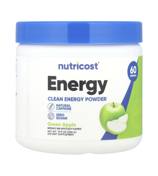 Nutricost, Energy, Clean Energy Powder, Green Apple, 10.9 oz (306 g) in Pakistan