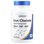 Nutricost, Iron Chelate From Ferrochel®, 36 mg, 240 Capsules in Pakistan
