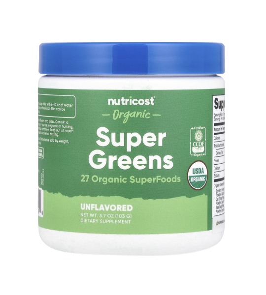 Nutricost, Organic Super Greens, Unflavored, 3.7 oz (103 g) in Pakistan