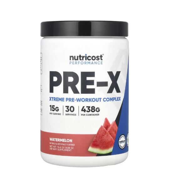 Nutricost, Performance, PRE-X, Xtreme Pre-Workout Complex, Watermelon, 15.6 oz (438 g) in Pakistan