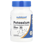 Nutricost, Potassium, 99 mg, 30 Capsules in Pakistan