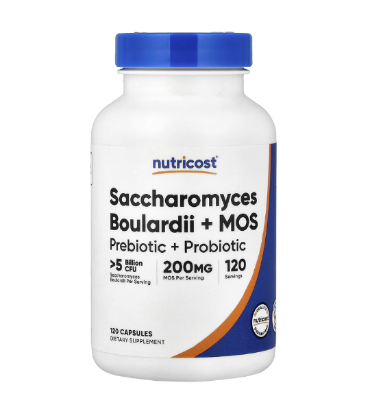 Nutricost, Saccharomyces Boulardii + MOS, 200 mg, 120 Capsules in Pakistan