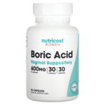 Nutricost, Women, Boric Acid, Vaginal Suppository, 600 mg, 30 Capsules in Pakistan