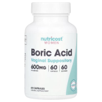 Nutricost, Women, Boric Acid, Vaginal Suppository, 600 mg, 60 Capsules in Pakistan