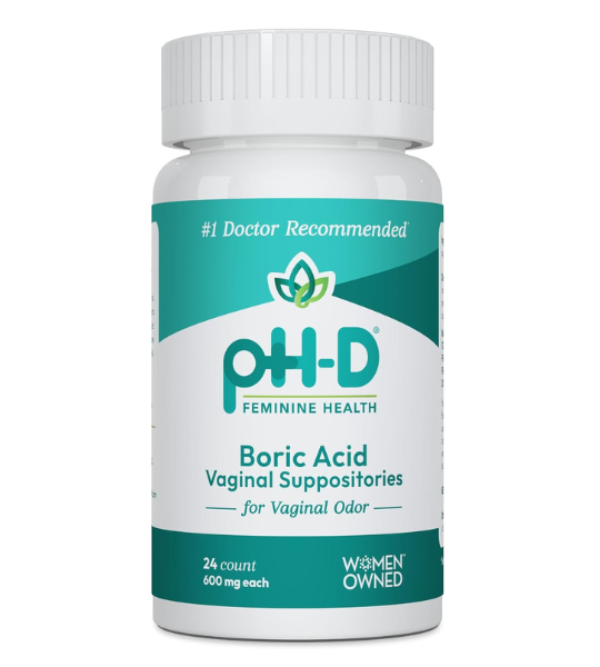 pH-D Feminine Health 600 mg Boric Acid Suppositories Capsules in Pakistan