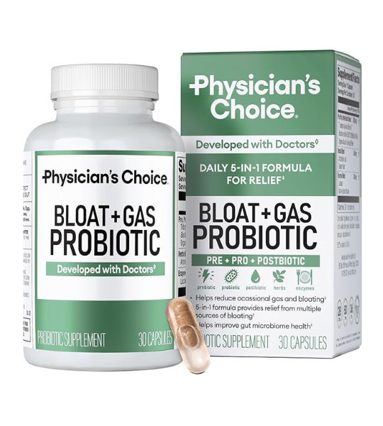 Physician's CHOICE Bloat & Gas Probiotic 30 Capsules in Pakistan