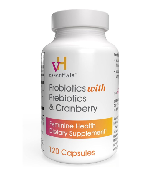 vH Essentials Probiotics with Prebiotics, Cranberry Feminine Health Capsules in Pakistan