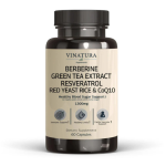 VINATURA Berberine Green Tea Extract Resveratrol Red Yeast Rice Co-Q10 1300mg Capsules in Pakistan